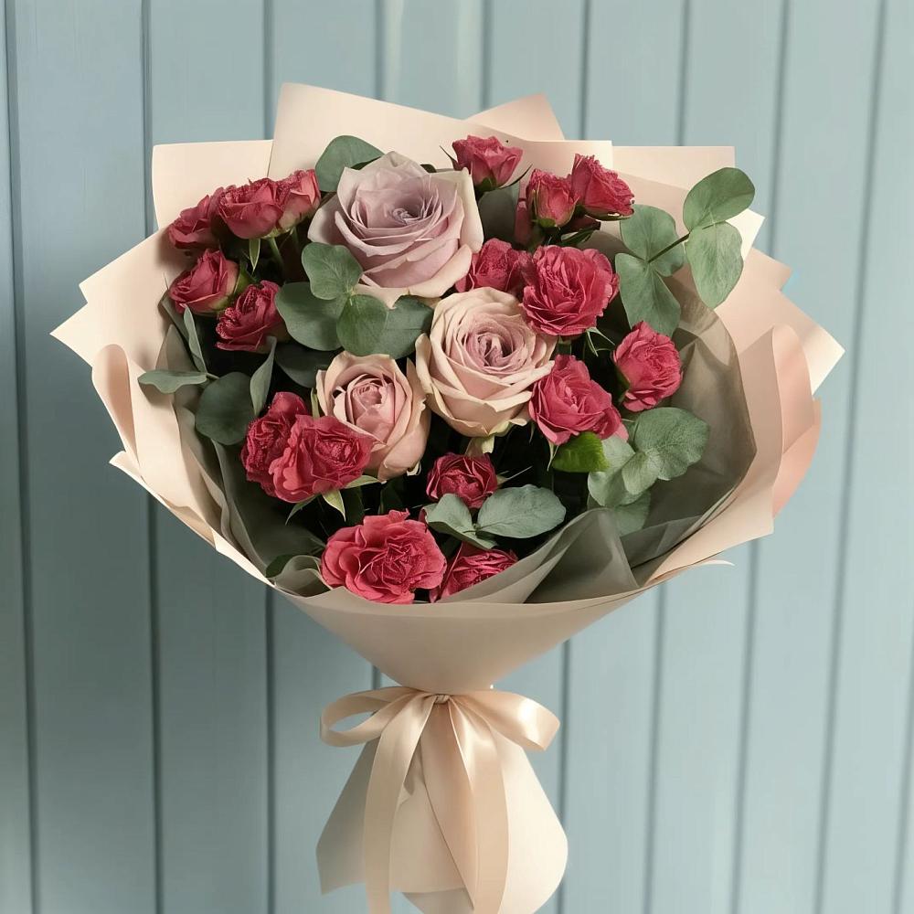Букет цветов из: Гвоздики и Розы в Марфино