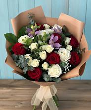 Букет цветов из:  Розы и Альстромерии в Марфино