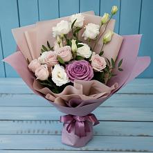 Букет цветов из:  Розы и Лизиантусы в Марфино