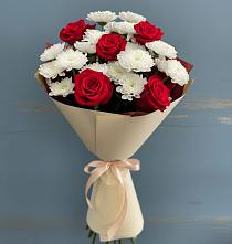Букет цветов из:  Розы и Хризантемы в Марфино