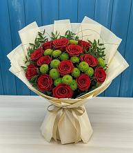 Букет цветов из:  Розы и Хризантемы в Марфино